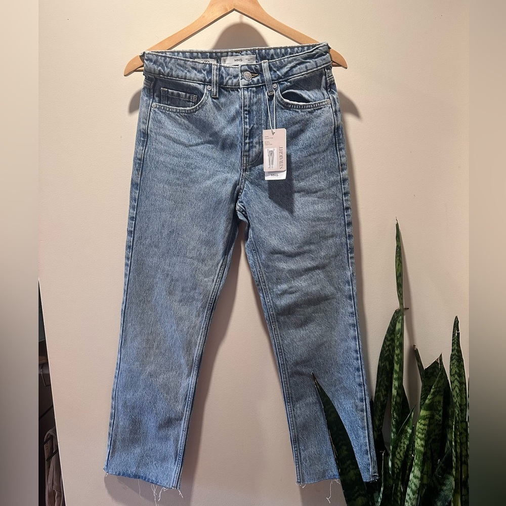 NWT Mango Light Blue Straight Leg Jeans “Blanca”